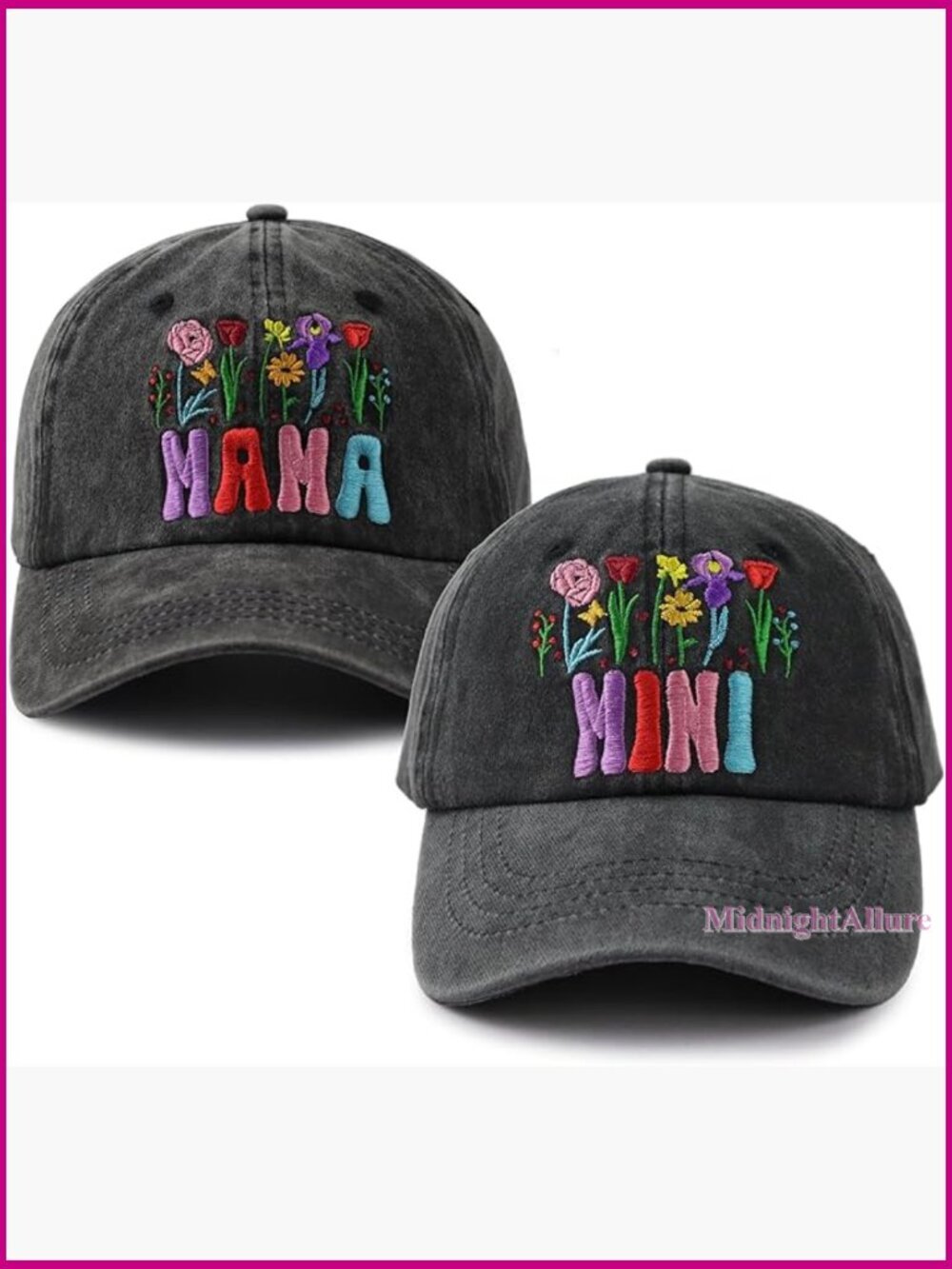 Mama and Mini Matching Baseball Caps Set - 2 Pack Cotton